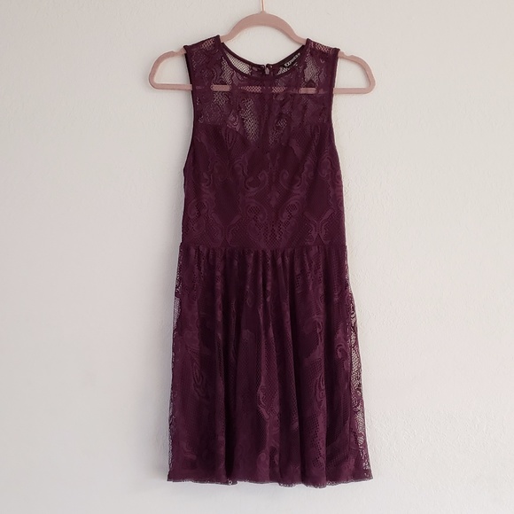 NWOT LACE BACK Purple EXPRESS Never Worn - Picture 7 of 8